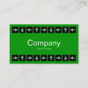 Cartão De Visita Setas de estilo LED - Verde e Cinza