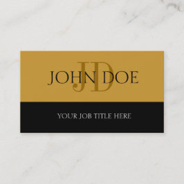 Cartão De Visita Seu CargoTitle! S Faixa Dourada