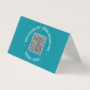 Cartão De Visita Seu código QR e suas cores personalizadas de Cartã