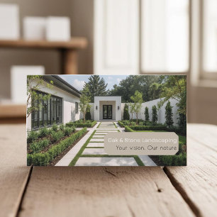 Cartão De Visita Seu designer de jardins de fotos, paisagismo moder
