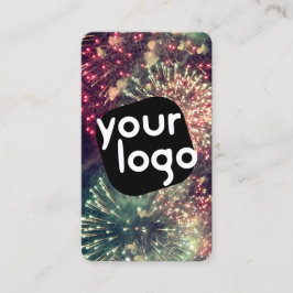 Cartão De Visita Seu logotipo aqui Fogos modernos de código QR pers