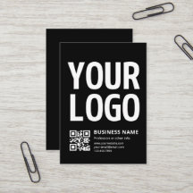 Seu logotipo c/ código QR e texto editáveis