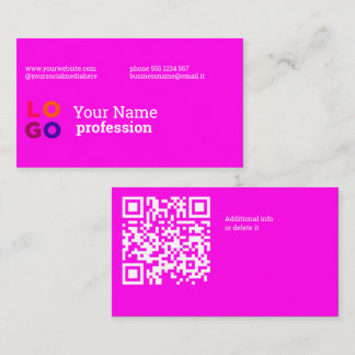 Cartão De Visita Seu Logotipo Empresarial QrCode Personalizado