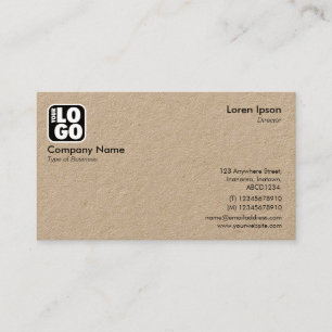 Cartão De Visita Seu logotipo - (Kraft)