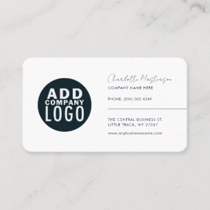 Cartão De Visita Seu Logotipo Minimalista Corporativo Funcionários