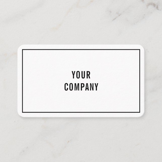 Cartão De Visita Seu nome comercial Endereço personalizado simples (Frente)