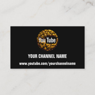 CARTÃO DE VISITA SEU NOME DE CANAL OURO SUSCRBE YOUTUBER