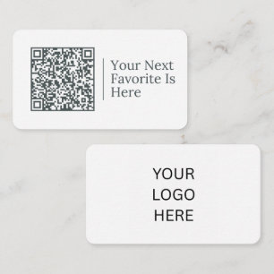 Cartão De Visita Seu Próximo Favorito Está Aqui Código QR e Logot