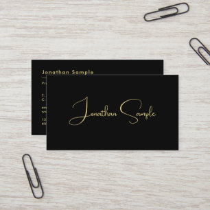 Cartão De Visita Seu texto personalizado Código QR legante preto si