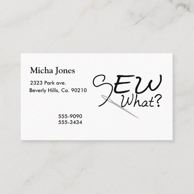 Cartão De Visita Sew que (Frente)