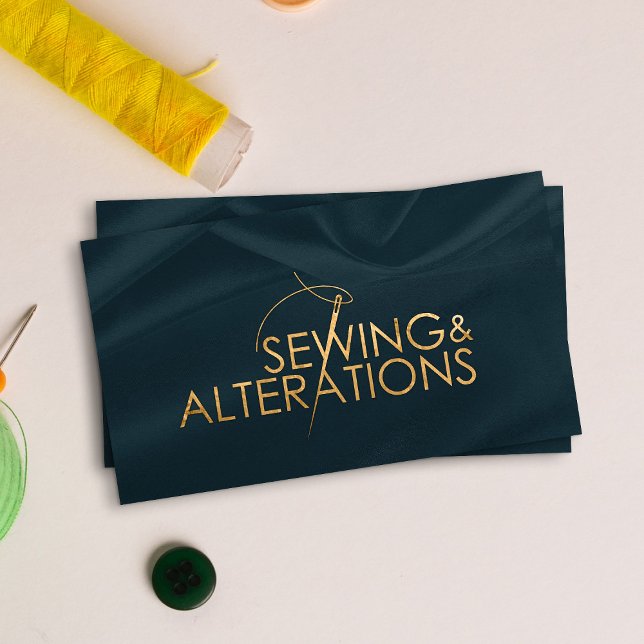 Cartão De Visita Sewing and Alterations - Arte em Linha (Criador carregado)