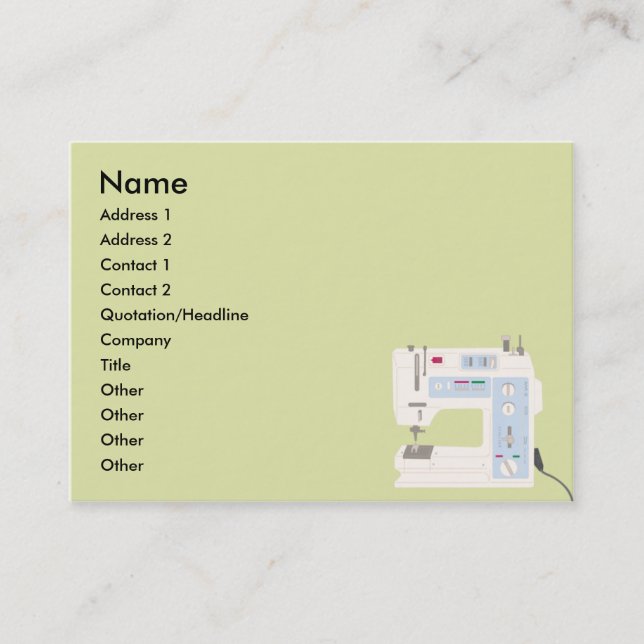 Cartão De Visita Sewing - carnudo (Frente)