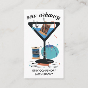 Cartão de visita sewing das noções da costureir