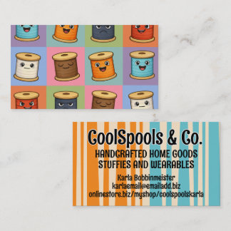 Cartão De Visita Sewing quilter quilter seamstress thread spools