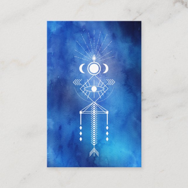 Cartão De Visita *~* Shaman Aztec Tribal Sagrado (Frente)