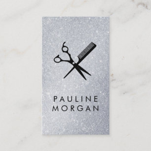 Cartão De Visita Shear e Comb - Glitter Elegante