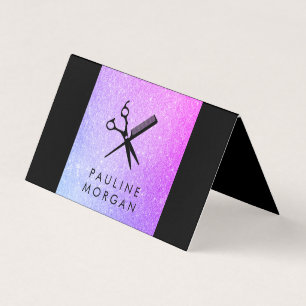 Cartão De Visita Shear e Comb - Lux Glitter Elegante