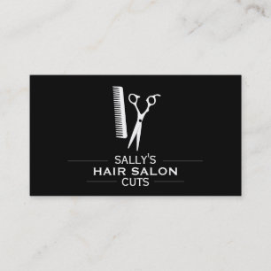 Cartão De Visita Shears & Comb com Divisores