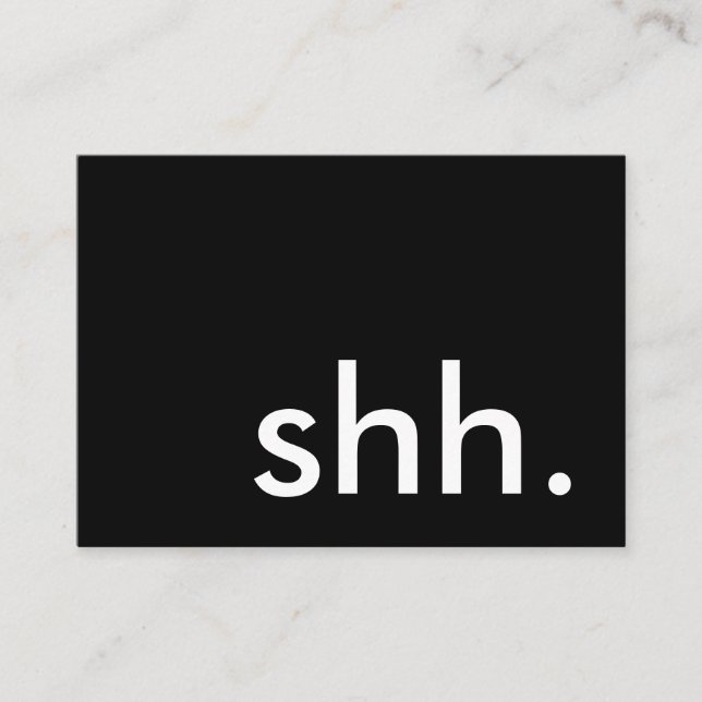 Cartão De Visita shh. é um partido de surpresa! (Frente)