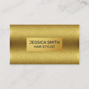 Cartão De Visita Shimmer Dourado e Faux Metálicos Dourados