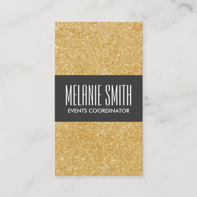 Cartão De Visita Shimmer Dourado Luxe (Frente)