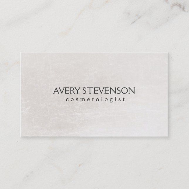 Cartão De Visita Shimmer Neutro Simples Blush Chic - Olhe Cosmetolo (Frente)