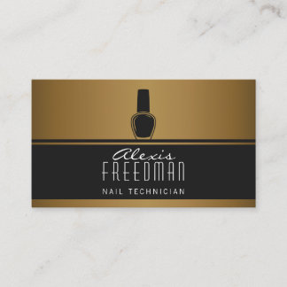 Cartão De Visita Shimmering Dourado e de carvão preto