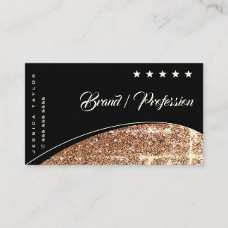 Cartão De Visita Shimmery Elegante Luminoso Dourado Destruído