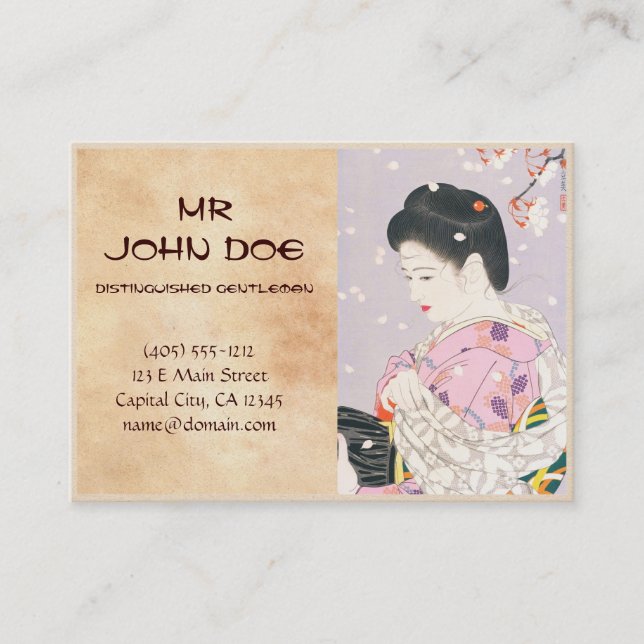 Cartão De Visita Shimura Tatsumi cinco figuras de belezas modernas (Frente)