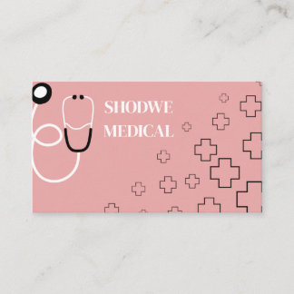 Cartão De Visita Shodwe Medical - Design de Marca de Saúde Moderna