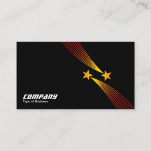Cartão De Visita Shooting Stars v2 - Amarelo tonificado e vermelho
