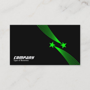 Cartão De Visita Shooting Stars v2 - Verde no preto