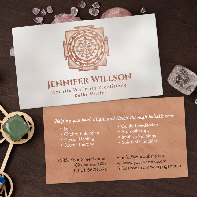 Cartão De Visita Shri Yantra - Sri Lanka - Shri Chakra - Cobre (Criador carregado)