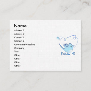 Cartão De Visita Siga-me no Twitter Camisetas de Presentes e Espira