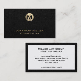 Cartão De Visita Signature Dourado Monogramas Legal Professionals