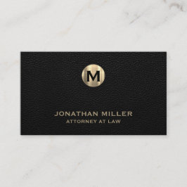 Cartão De Visita Signature Dourado Monogramas Legal Professionals