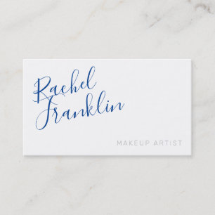 Cartão De Visita SIGNATURE script name chic chic real blue