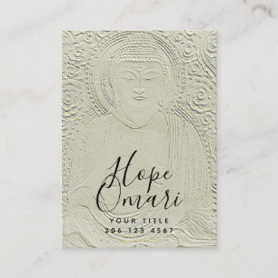 CARTÃO DE VISITA SILÊNCIO ESPIRITUAL RETRATO DE MEDITAÇÃO