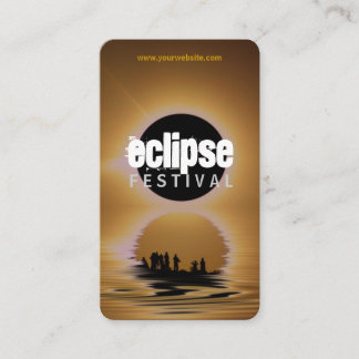 Cartão de visita Silhouette Festival Eclipse