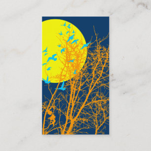 Cartão De Visita silhouscreen pássaros