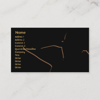 Cartão De Visita Silhueta da menina no marrom - negócio