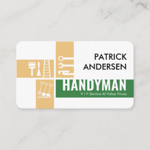 Cartão De Visita Silhueta de Ferramentas de Prestador de Serviços C