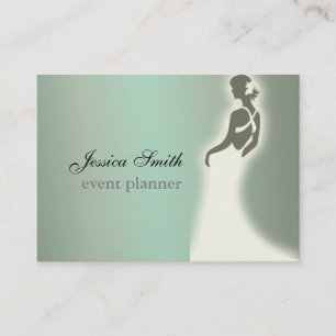 Cartão De Visita Silhueta de menina elegante profissional