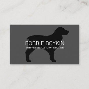 Cartão De Visita Silhueta do Spaniel de Boykin