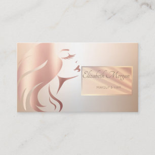 Cartão De Visita Silhueta Facial Moderna Profissional Elegante