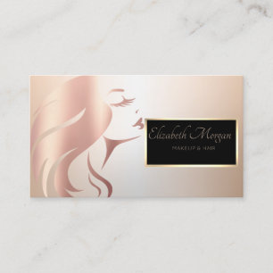 Cartão De Visita Silhueta Facial Profissional Moderna e Elegante
