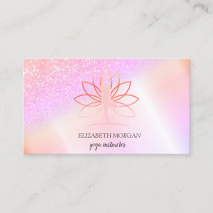 Cartão De Visita Silhueta Feminina Bokeh Chic Elegante Lótus