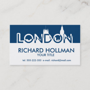 Cartão De Visita Silhuette de Londres
