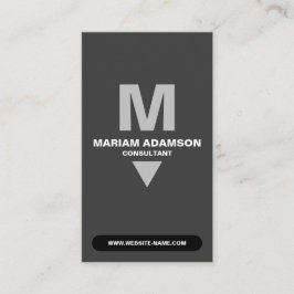 Cartão De Visita Silver Clássico (Monograma QR) e Matar Preto