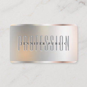 Cartão De Visita Silver Metálico Personalizado - Olhar Luxo - Seda 